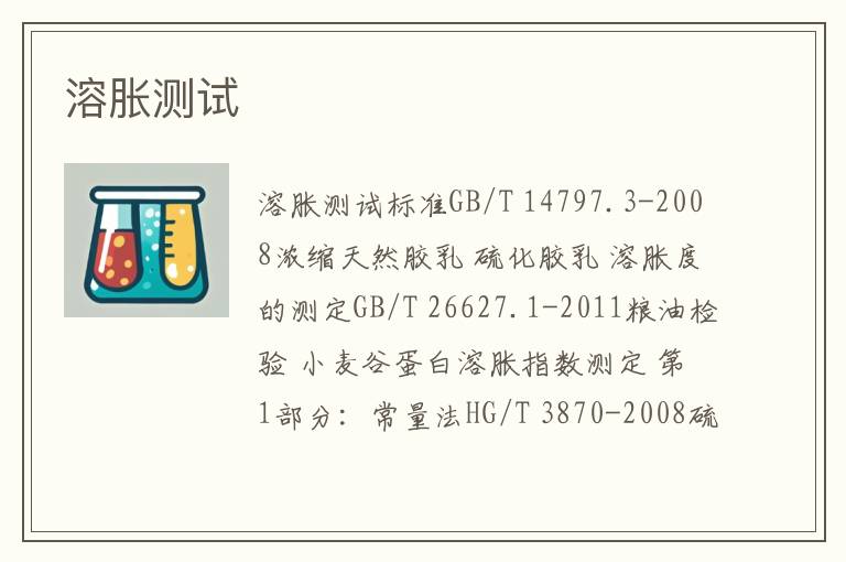 溶胀测试
